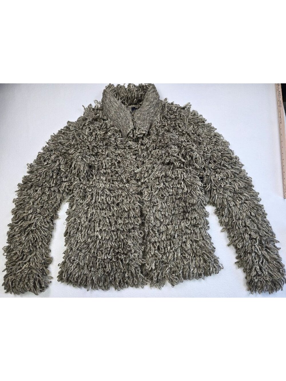 Line Womens Medium Shaggy Knit Cardigan Jacket Sweater
